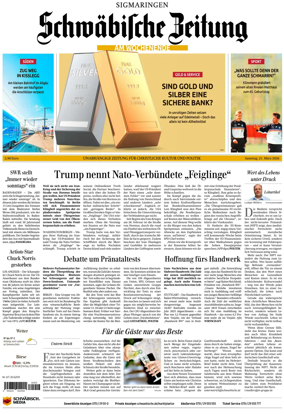 Cover of Schwabische Zeitung (Sigmaringen)
