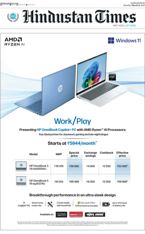 Cover of Hindustan Times (Patiala)