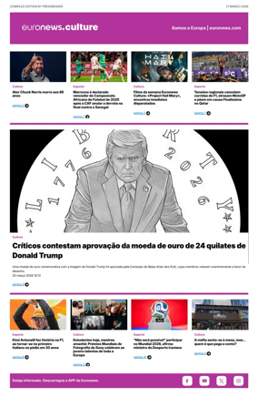 Cover of Euronews Culture and Sport (Portuguese)