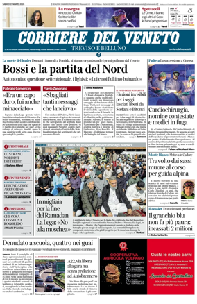 Cover of Corriere del Veneto (Treviso e Belluno)