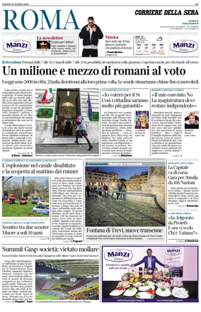 Cover of Corriere della Sera (Roma)