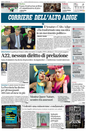 Cover of Corriere dell'Alto Adige