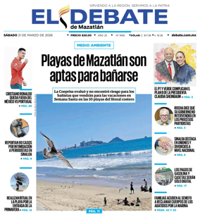 Cover of El Debate de Mazatlan