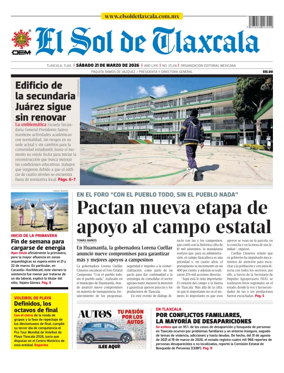 Cover of El Sol de Tlaxcala