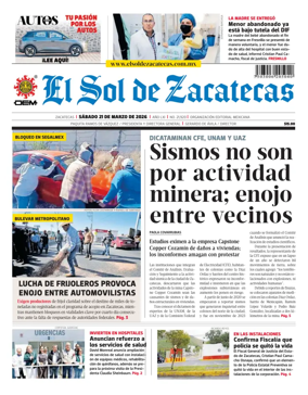 Cover of El Sol de Zacatecas
