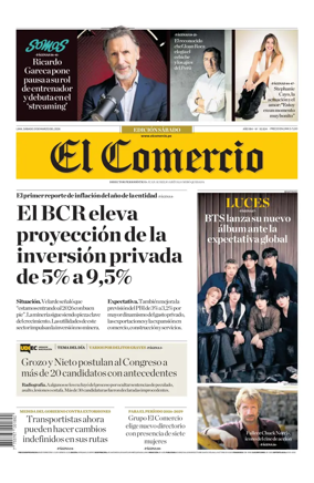 Cover of Diario El Comercio