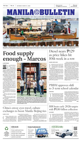 Cover of Manila Bulletin
