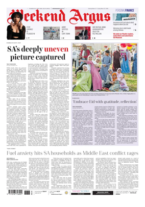 Cover of Weekend Argus (Saturday Edition)