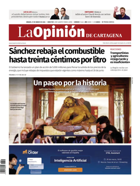 Cover of La Opinion de Murcia (Cartagena)