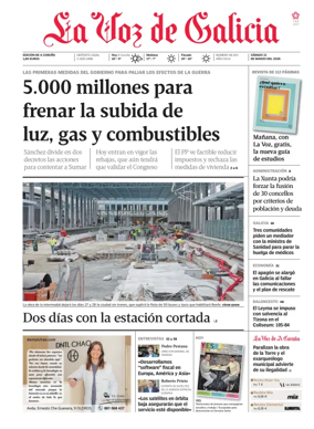 Cover of La Voz de Galicia (A Coruna)