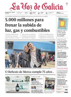 Cover of La Voz de Galicia (Deza)