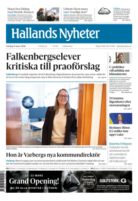 Cover of Hallands Nyheter
