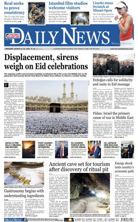 Cover of Hurriyet Daily News & Economic Review