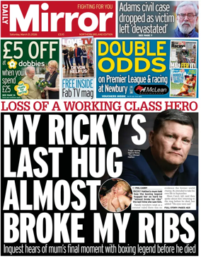 Cover of Daily Mirror (Northern Ireland)