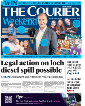 Cover of The Courier & Advertiser (Perth and Perthshire Edition)