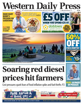 Cover of Western Daily Press (Saturday)