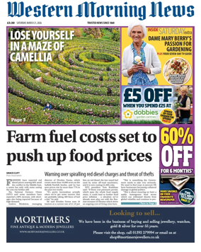 Cover of Western Morning News (Saturday)