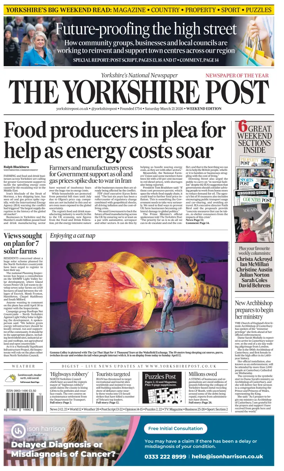 Cover of Yorkshire Post