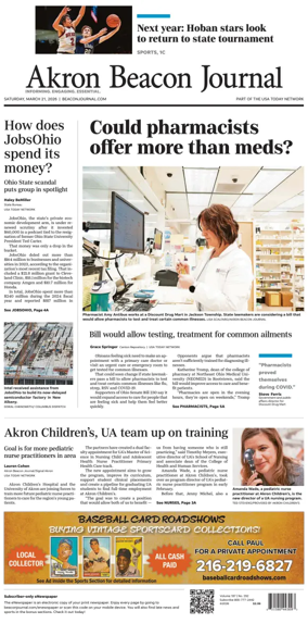 Cover of Akron Beacon Journal