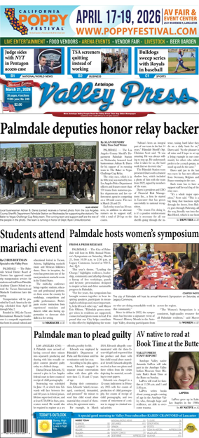 Cover of Antelope Valley Press