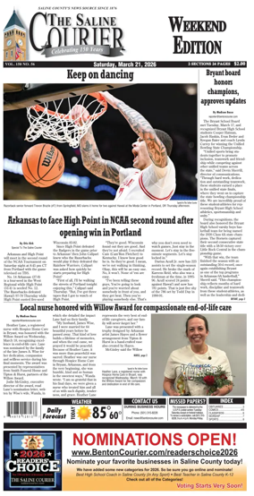 Cover of The Saline Courier Weekend