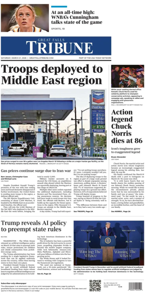 Cover of Great Falls Tribune