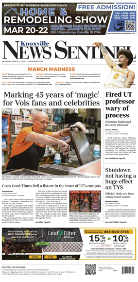 Cover of Knoxville News Sentinel