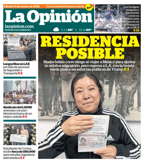 Cover of La Opinion