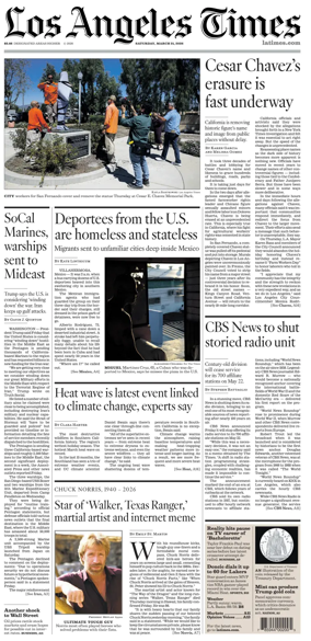 Cover of Los Angeles Times