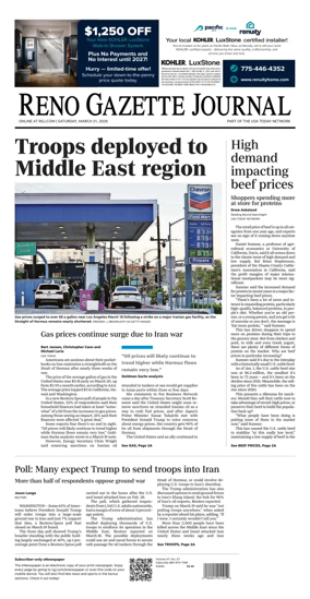 Cover of Reno Gazette Journal