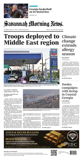 Cover of Savannah Morning News