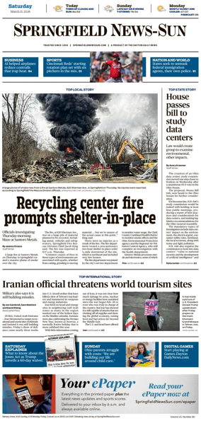 Cover of Springfield News-Sun