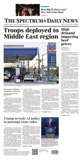 Cover of The Spectrum & Daily News