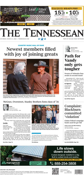 Cover of The Tennessean
