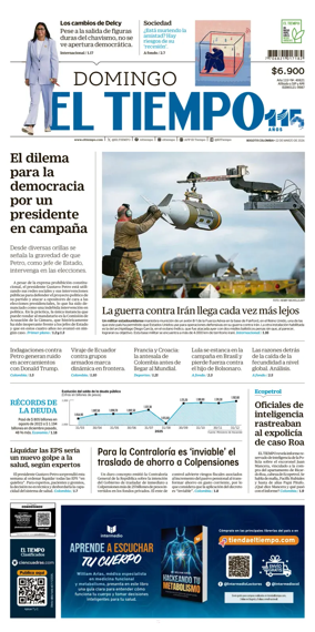 Cover of El Tiempo (Bogota)