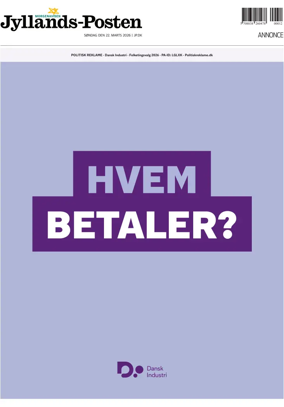 Cover of Jyllands-Posten Sondag