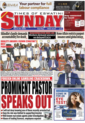 Cover of Times of Eswatini Sunday