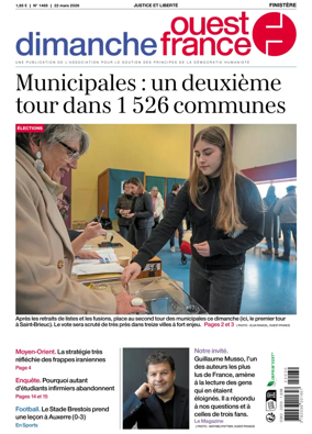 Cover of Dimanche Ouest France (Finistere)