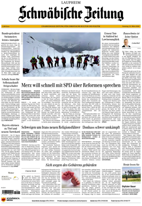 Cover of Schwabische Zeitung (Laupheim)