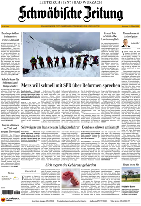Cover of Schwabische Zeitung (Leutkirch / Isny / Bad Wurzach)