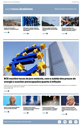 Cover of Euronews Business (Portuguese)