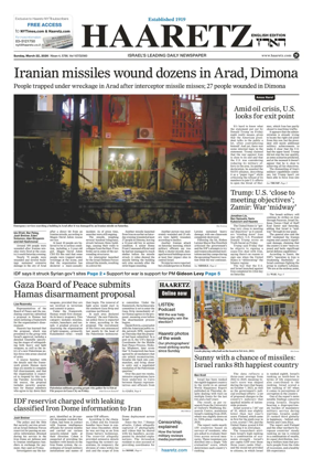 Cover of Haaretz english edition