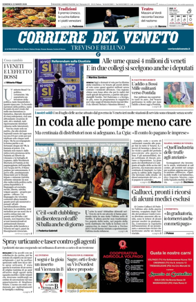Cover of Corriere del Veneto (Treviso e Belluno)