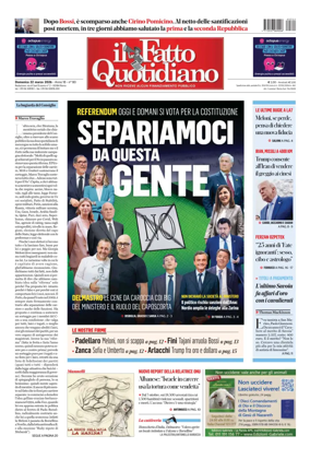 Cover of Il Fatto Quotidiano