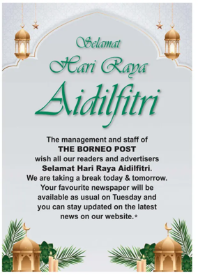 Cover of The Borneo Post (Sabah)