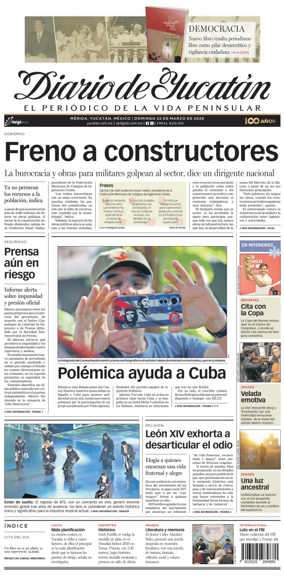 Cover of Diario de Yucatan