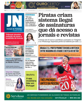 Cover of Jornal de Noticias