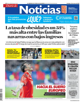 Cover of Diario de Noticias (Spain)