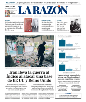 Cover of La Razon (Madrid)