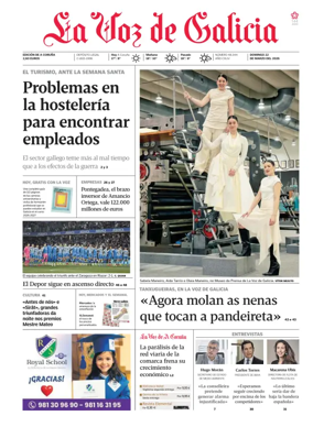 Cover of La Voz de Galicia (A Coruna)